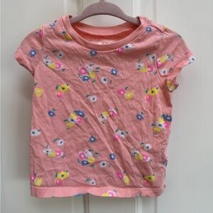 NWOT Oshkosh Originals 12M Girls Pink Floral Short Sleeve Tee Blouse
